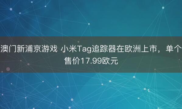 澳门新浦京游戏 小米Tag追踪器在欧洲上市，单个售价17.99欧元