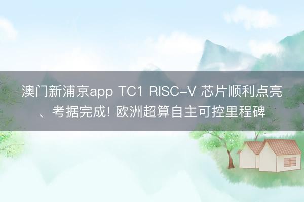 澳门新浦京app TC1 RISC-V 芯片顺利点亮、考据完成! 欧洲超算自主可控里程碑
