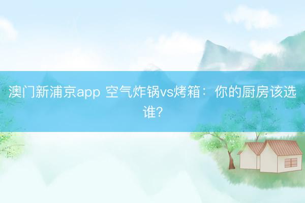 澳门新浦京app 空气炸锅vs烤箱:你的厨房该选谁?