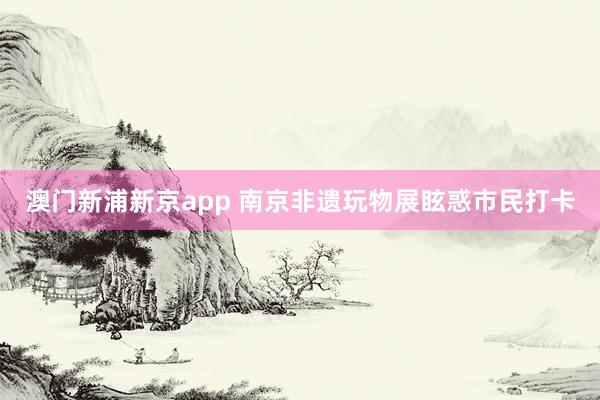 澳门新浦新京app 南京非遗玩物展眩惑市民打卡