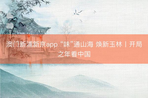 澳门新浦新京app “味”通山海 焕新玉林丨开局之年看中国
